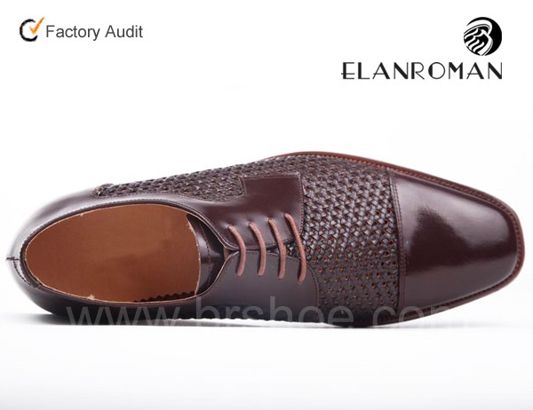 イタリアスタイルパンチ装飾通気性レザー男性靴仕入れ・メーカー・工場