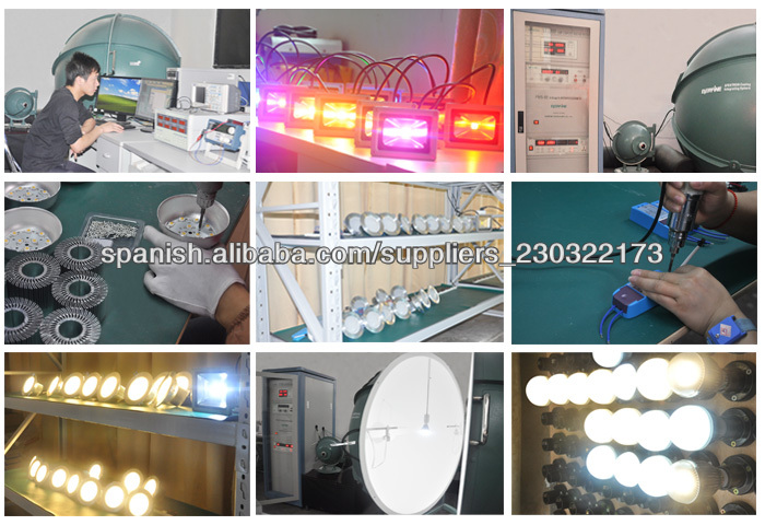 10w led de luz de inundación, ac85-265v, la concha de plata, blanco