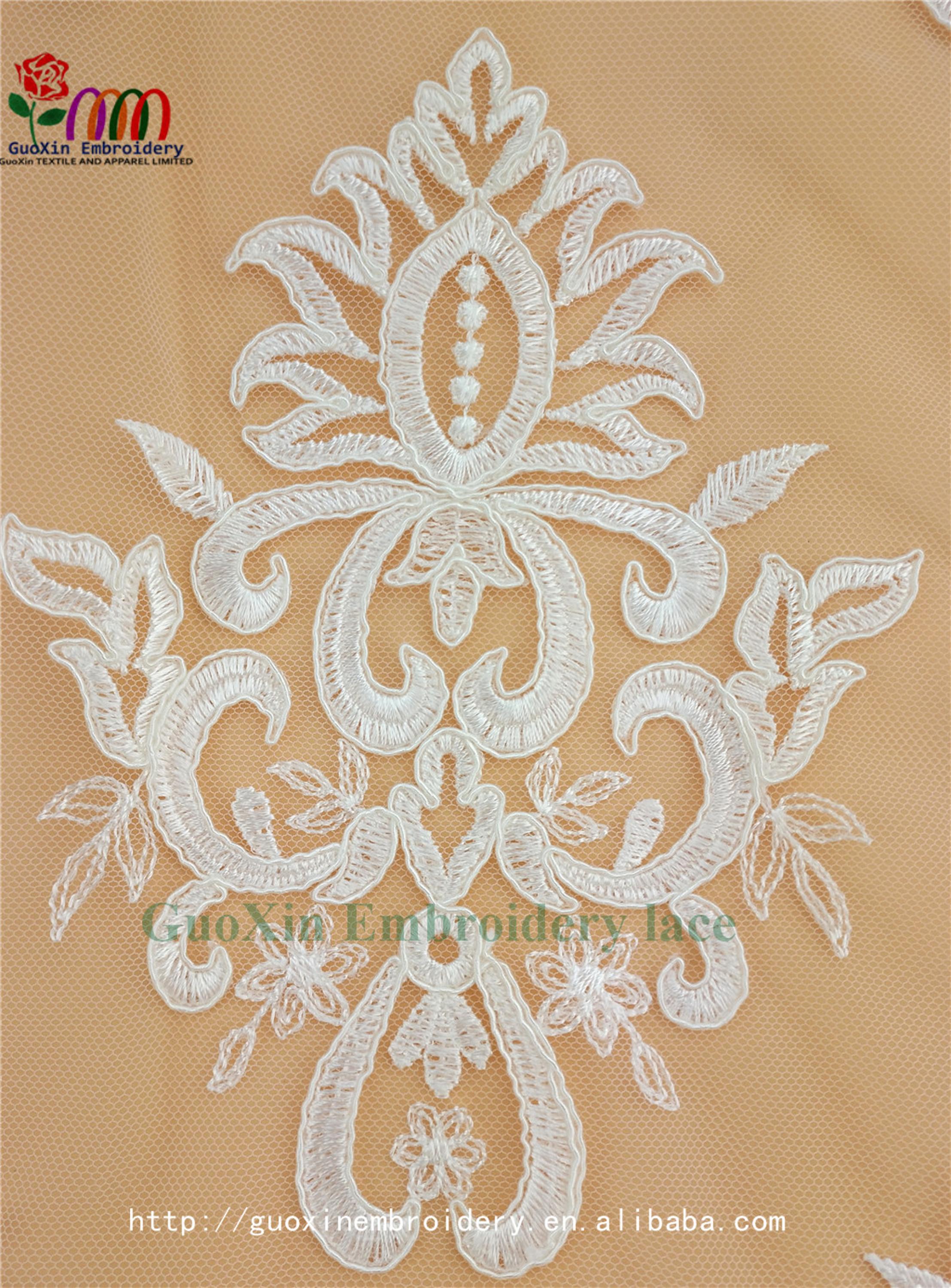 wonderful wedding veil lace white embroideried lace fabric with cording (3).jpg