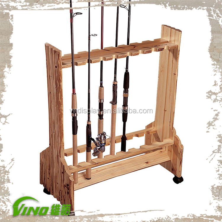 Fishing Rod Display Stand,Display Rack Fishing Rods,Wooden 