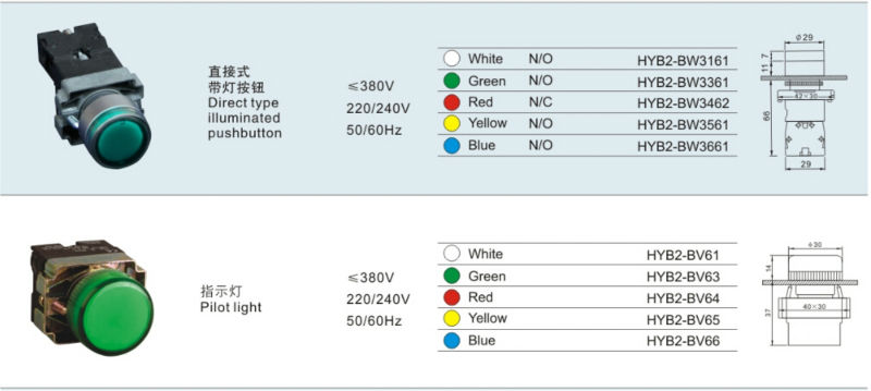 Led信号インジケータad22d-22dad22d-22ds48vledインジケーターランプ問屋・仕入れ・卸・卸売り