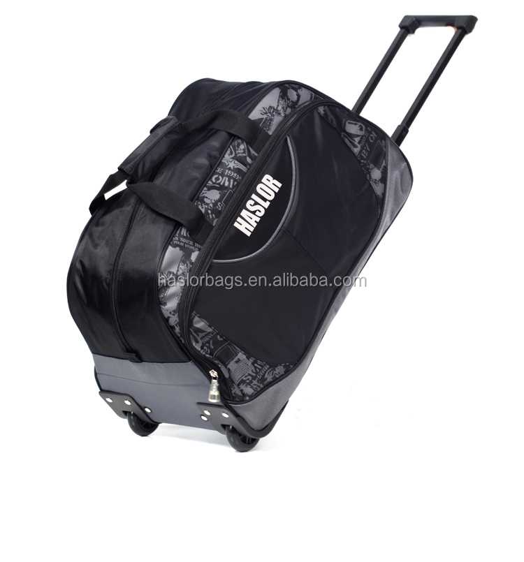 2015 new design high fashion travel bag with trolley