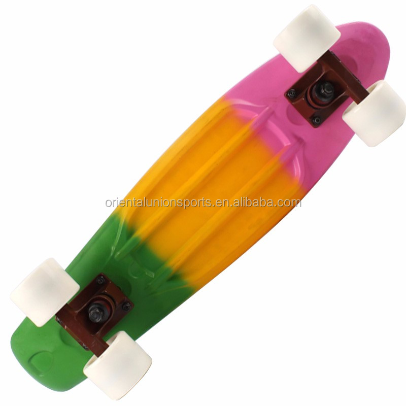 オリエンタルユニオン22.5*6インチ虹プラスチック製クルーザースケートボード仕入れ・メーカー・工場