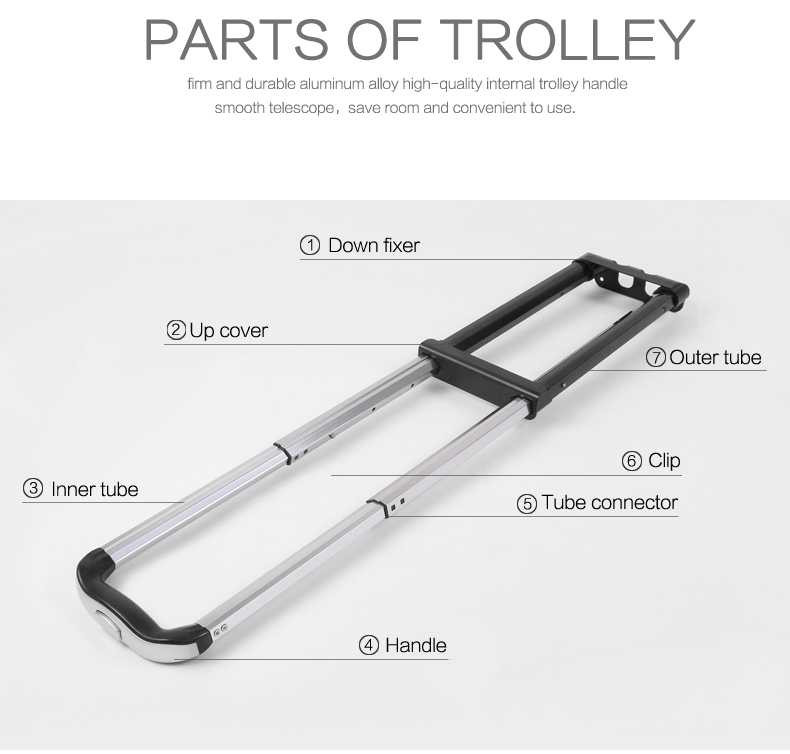 Luggage Bag Parts Detachable Telescopic Trolley Handle Adjustable