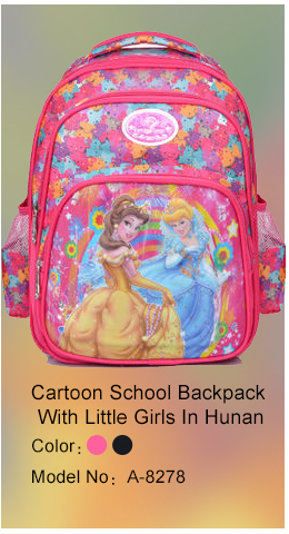 中国の漫画の学校のバックパックバッグ解凍しかわいいピンクと女の子のためのナイロン素材仕入れ・メーカー・工場
