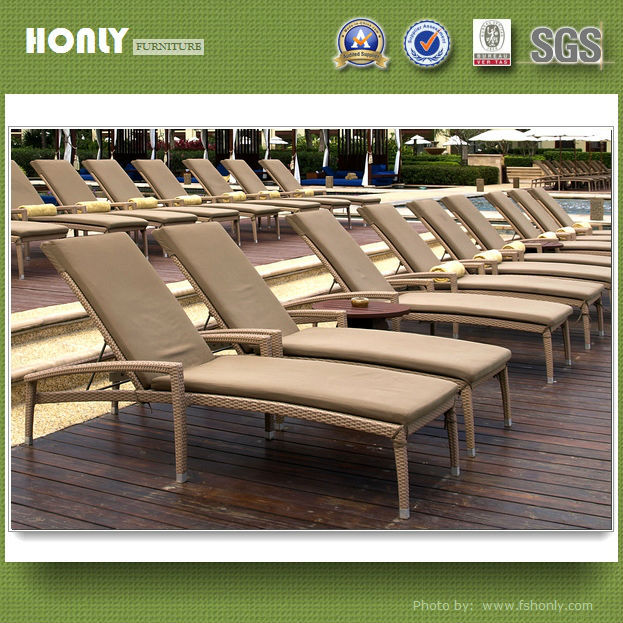 Stackable rattan sun lounger outdoor furniture sun lounger
