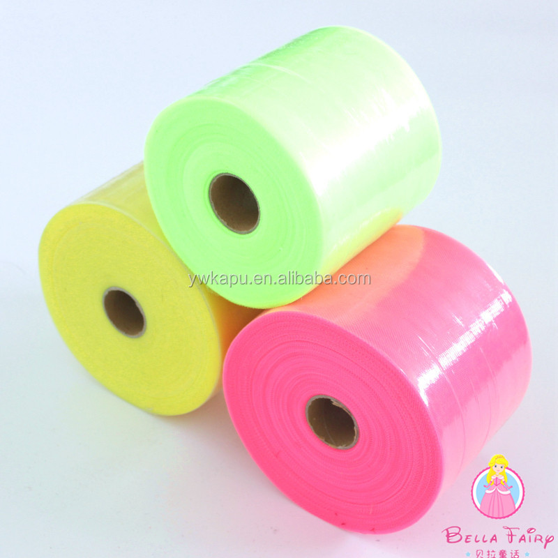 Hot sale colorful tulle roll for tutu from china in 100% Polyester Fabric tulle for baby clothes