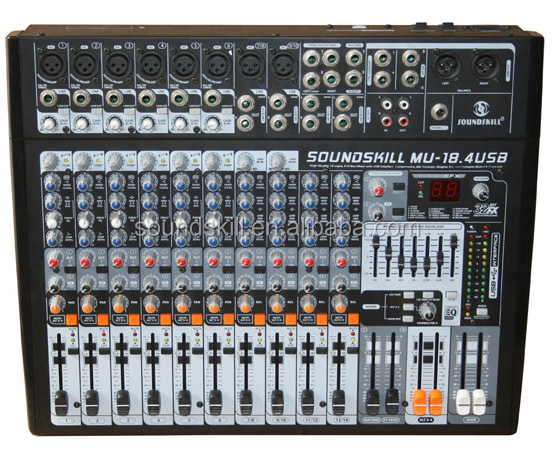 チャンネルのプロフェッショナル14デスクミキサーusbインタフェースを備えた、 チャンネルeq4バンド、 グラフィックイコライザーバンドレザーストラップ問屋・仕入れ・卸・卸売り