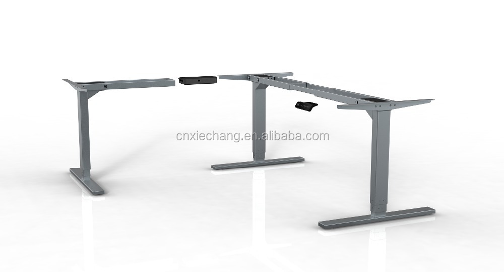 L shaped sitting and standing electric adjustable desk仕入れ・メーカー・工場