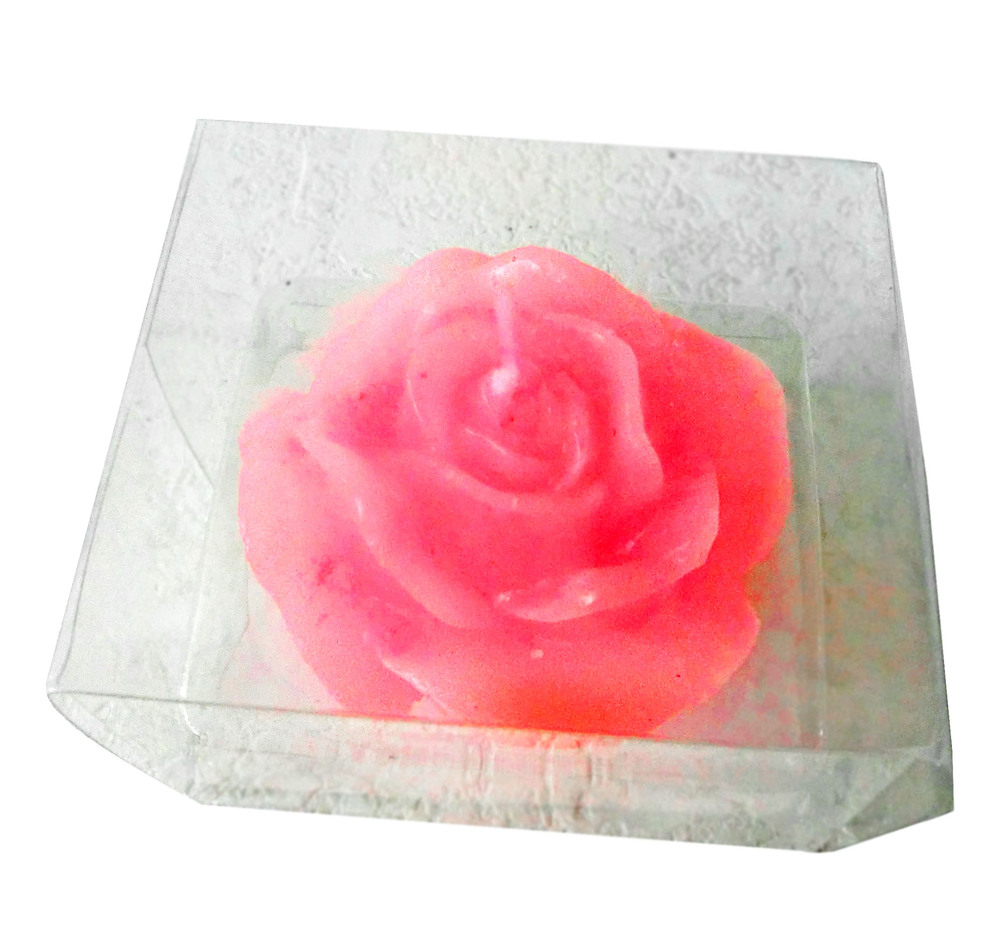 Pink Rose Flower Shape Candle Birthday Wax Candle Romantic Party
