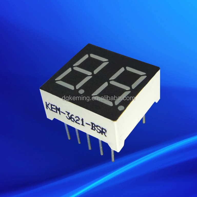 7 segment led display 0.36 inch digital 2 digit 0.36inch blue