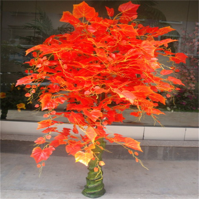秋のカエデの木赤赤メープル木装飾用の装飾的な熱帯植物人工樹木や植物仕入れ・メーカー・工場