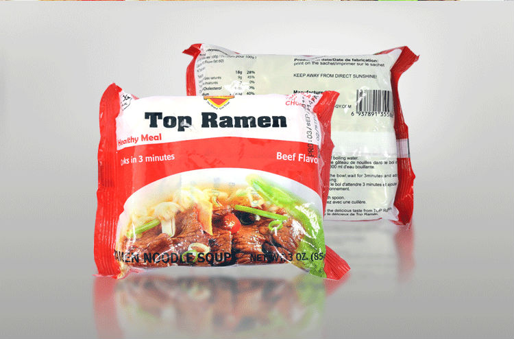 2014 Newest Top Ramen Beef Flavor Instant Noodles 85g
