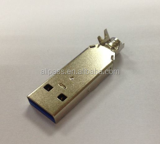 Usb3.0のオスは、 はんだ付けワイヤーロングボディ版ゴールドフラッシュ仕入れ・メーカー・工場