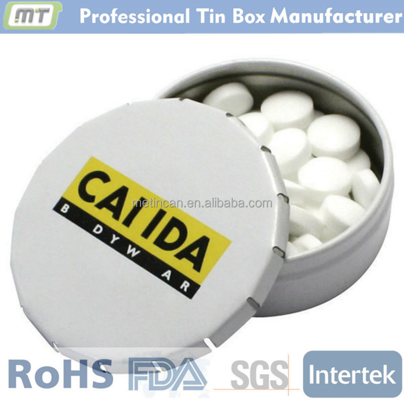 high quality small metal click clack mint tin box, mint tin