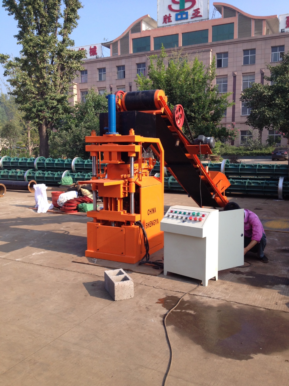 Sy110 Soil Cement Block Making Machine Interlocking Stabilized Soil