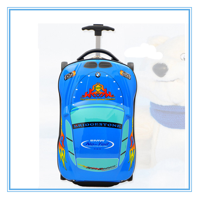 ABS and PC 18 inches travel school 3D carton car kids trolley school luggage bag