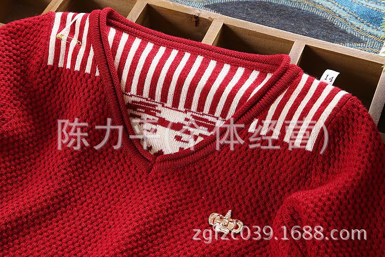 paxionghanウェンストライプセーター厚い小さな男の子のアニマル柄ヘッジ新しい冬の韓国の熱い8081