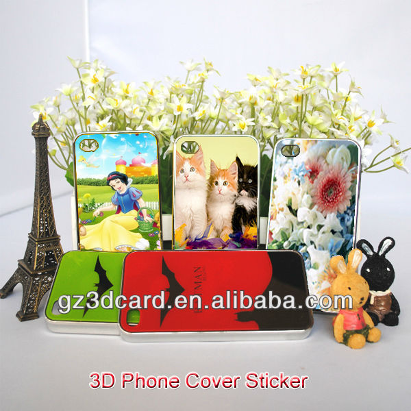 カスタマイズされたプラスチック製の携帯電話のステッカーのiphone3dレンチキュラー4/5/6sサムスンのステッカー仕入れ・メーカー・工場