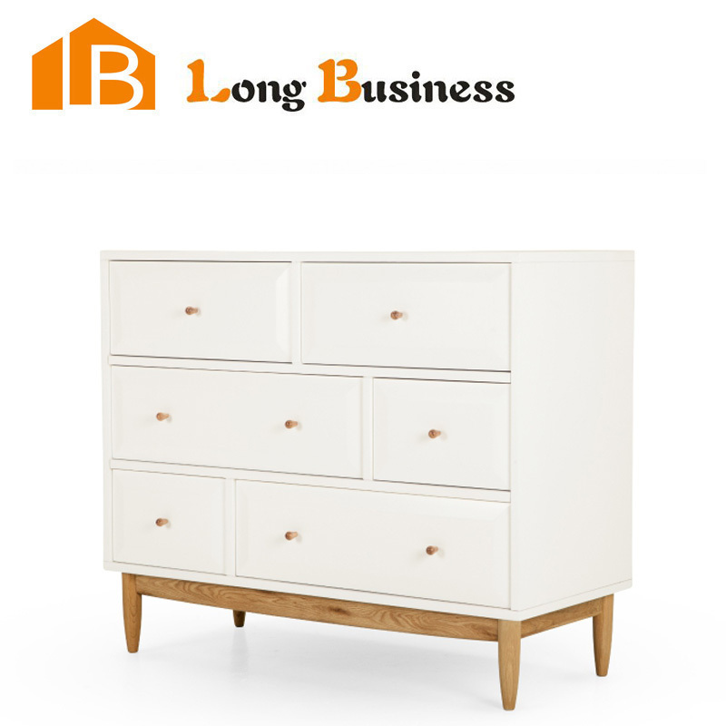 LB-AL5028 MDF White Wooden Chest of Drawers Design Drawer Chest