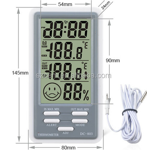 Thermometer Large Wall Thermometer-Hygrometer -30~50℃ Wall Mounted  Temperature Humidity Meter for Indoor Outdoor - AliExpress