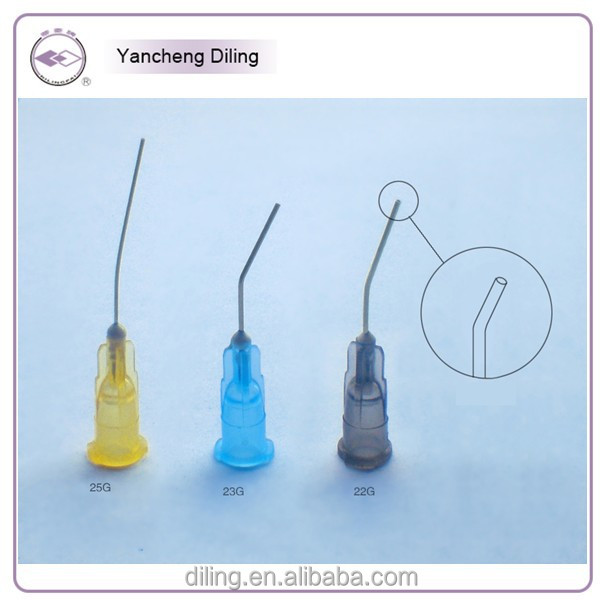 Disposable Blunt And Prebent Tip Irrigation Needle,Dental Flushing Bent