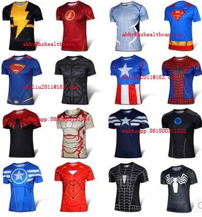 スーパーヒーローtシャツ、2015カジュアルプリントスパイダーマン&はハルク&アイアンマン&キャプテンアメリカtシャツ、 卸売スーパーマンtシャツ仕入れ・メーカー・工場