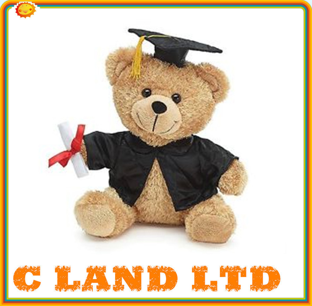 funny stuffed animal,graduation teddy bear&plush toy