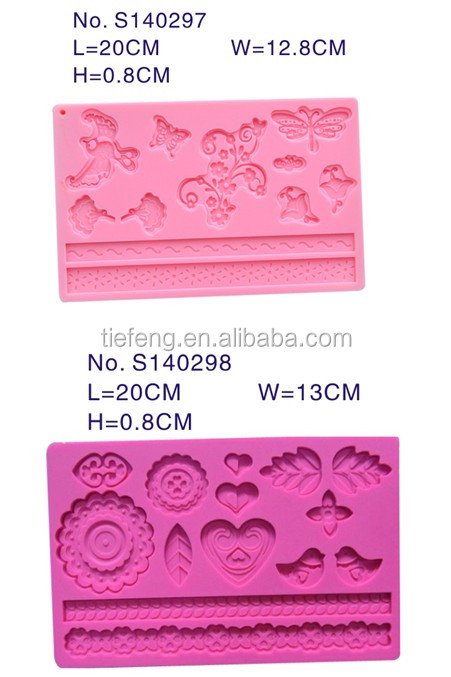 professional factory custom high quality 3d silicone molds for cake decorating