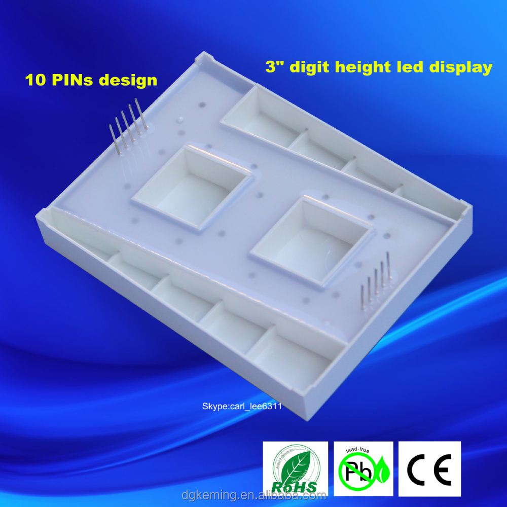 Large 3 inch 1 digit display ultra red single led 7 segment led display 3