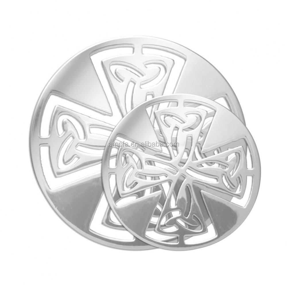 celtic cross sterling silver coin for locket pendant jewelry