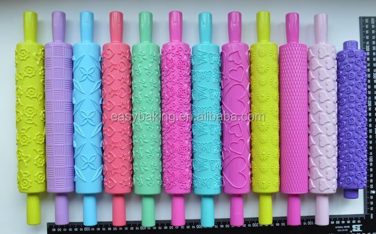 フォンダンエンボスプラスチックgumpastesugarcraftローリングピンのためのケーキデコレーション問屋・仕入れ・卸・卸売り