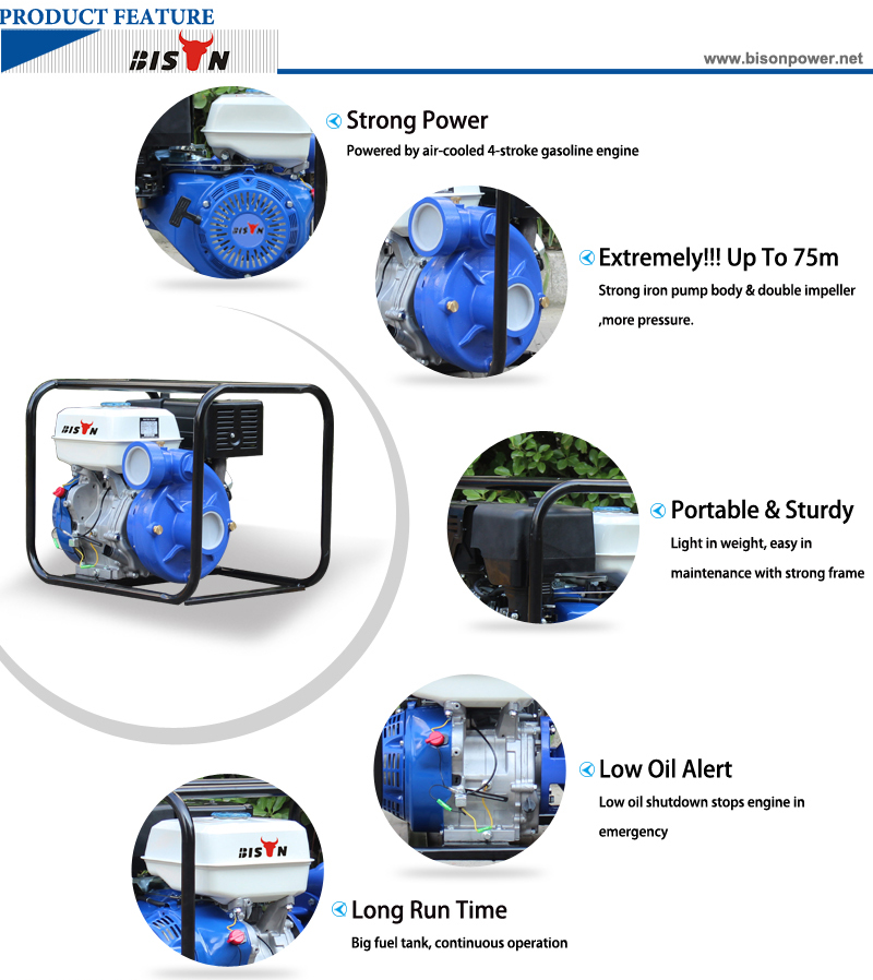 3inch Gasoline Engine Control Electric High Pressure Water Pump BS30I