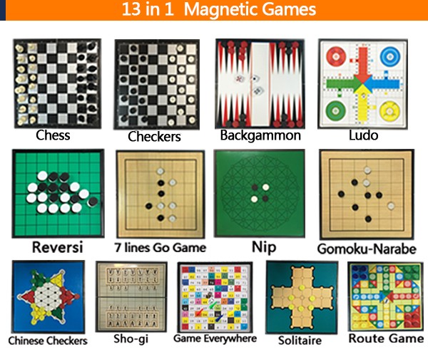 13イン1多機能デザイン磁気ゲームチェスボードゲーム仕入れ・メーカー・工場