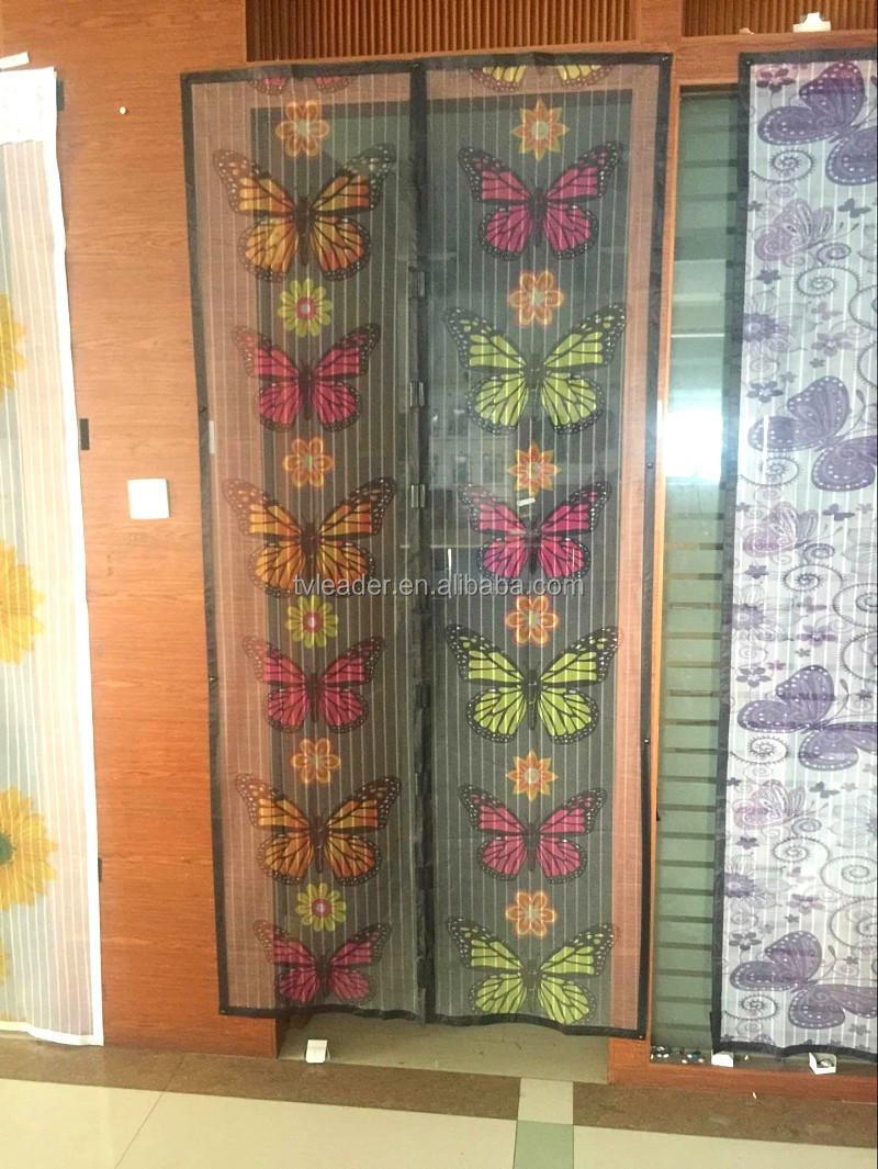 夏熱い販売カラフルなドアカーテン保つバグアウト磁気ハンズフリー網戸、これ以上、蚊や飛翔昆虫 問屋・仕入れ・卸・卸売り