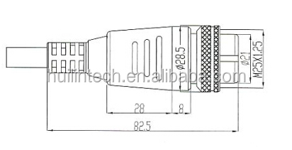 循環産業のip67プラスチック25m-4sメスプラグコネクタ仕入れ・メーカー・工場