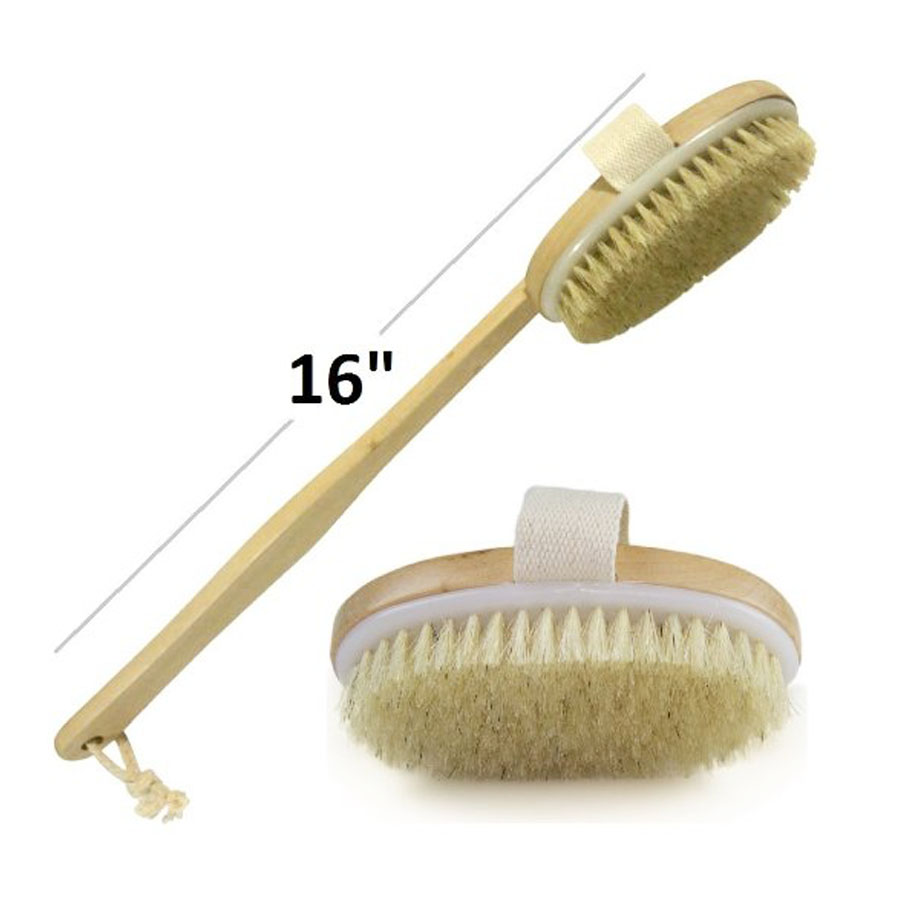 Natural Bristle Bath Body Skin Brush/bamboo Bath Brushes Buy Bamboo