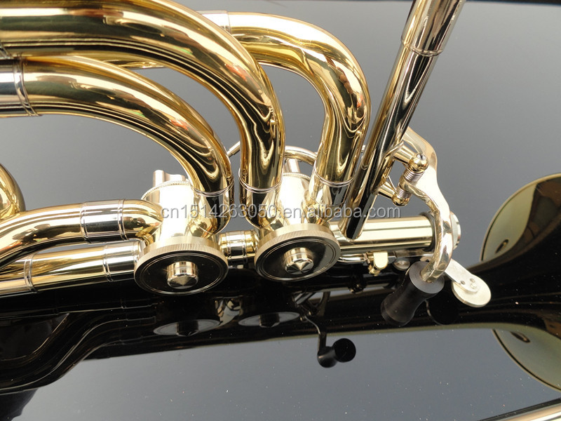 金管楽器のテナートロンボーンbキートロンボーンのケースとゴールドのダブルロータリーバルブ仕入れ・メーカー・工場