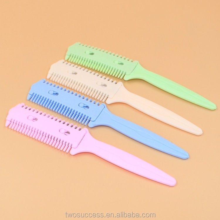 Hair Salon butterfly knife comb, Plastic Hair Combs, Salon Safe Hair Cut Trimmer Razor Comb (2).jpg