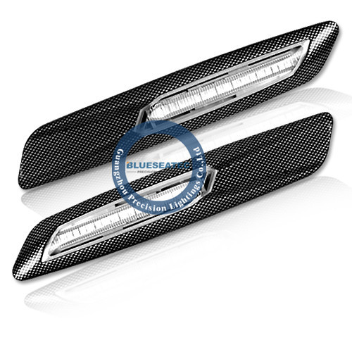 BMW Silver 3D Carbon Sidemarker(clear len)