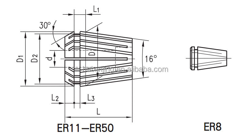 コレットerシリーズと標準din6499b- er8~er50仕入れ・メーカー・工場