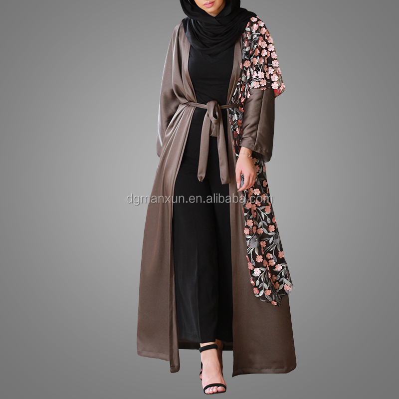 muslim dress for ladies wholesale islamic products lace flowers details open abaya kimono in dubai 2017 (1).jpg
