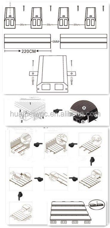 New Material Construction WPC Decking Floor