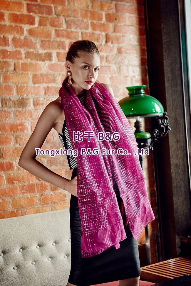ファッション本物のウールショールbg803862015実質の絹のスカーフ仕入れ・メーカー・工場