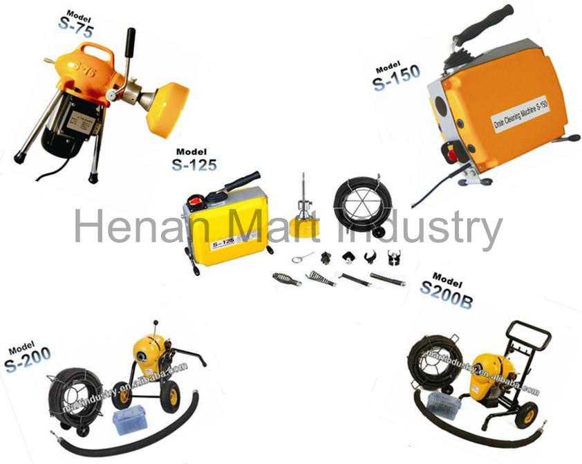 排水管の詰まりs125クリーナー、 パイプ下水道洗浄機仕入れ・メーカー・工場