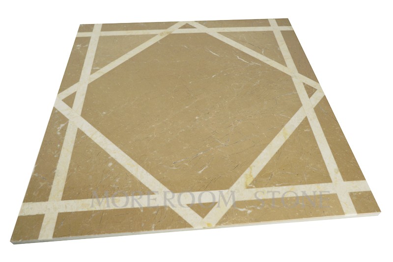 MPHS04G66-3 Australia Golden Beige Marble Classic Design Waterjet Marble Polishing Floor Medallion Tiles Marble Flooring Picture Moreroom Stone.jpg
