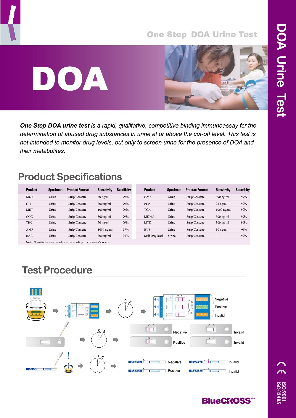 cocテスト尿中の薬物スクリーン迅速検査ceとisoマーク仕入れ・メーカー・工場