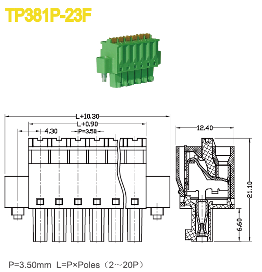 直角pcbマウント端子コネクタ3.50ミリメートル300vで使用されるサーボドライブプラグイン可能なターミナルブロックプラグ- で端子台仕入れ・メーカー・工場