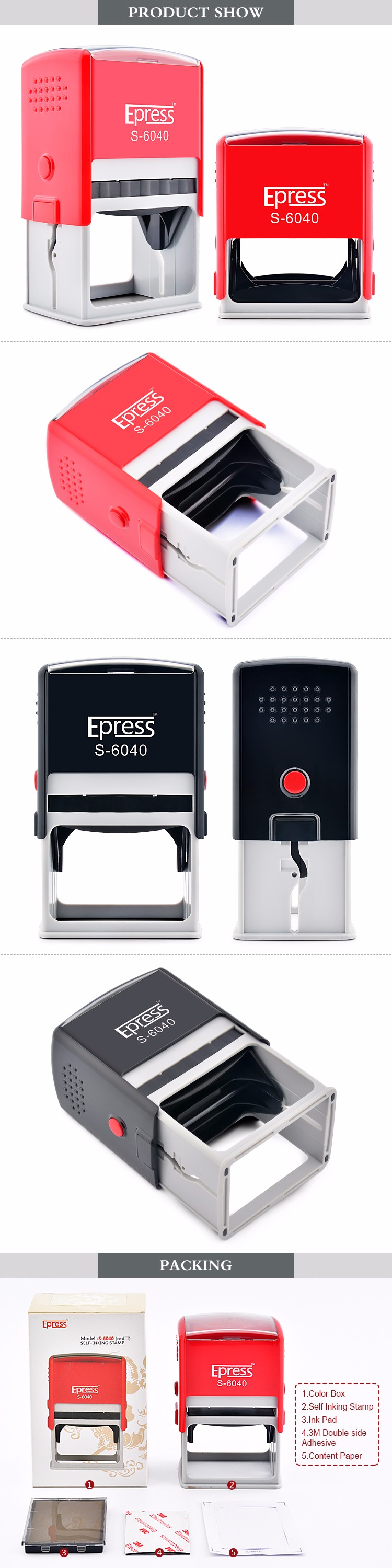 New Epress Selfinking Stamper,Personal Automatic Stamp,Paid Self