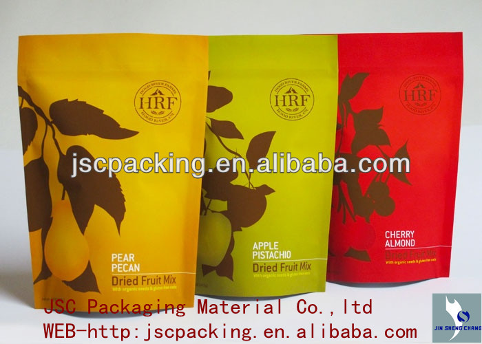 custom high quality good printing stand up zipper tea bag